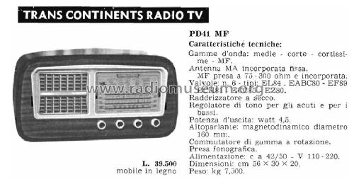 PD41-MF; Trans Continents (ID = 2447940) Radio