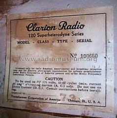 120 ; Clarion, Transformer (ID = 471183) Radio