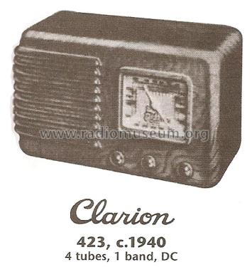 Clarion 423 ; Clarion, Transformer (ID = 1759538) Radio