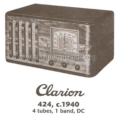 Clarion 424 ; Clarion, Transformer (ID = 1759544) Radio