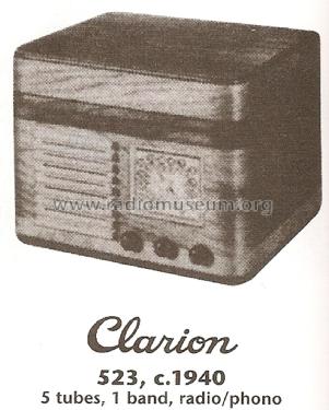 Clarion 523 ; Clarion, Transformer (ID = 1767822) Radio