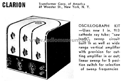 Clarion Oscillograph Kit ; Clarion, Transformer (ID = 1042704) Kit