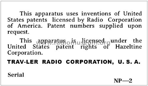5056-A ; Trav-Ler Karenola (ID = 2933669) Radio