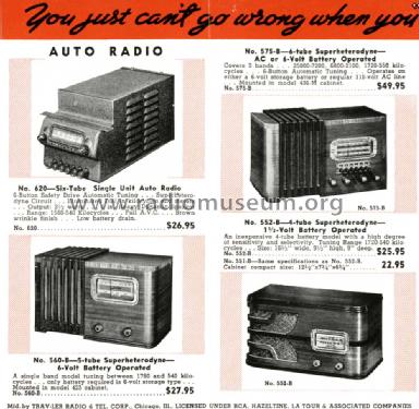 551-B ; Trav-Ler Karenola (ID = 1666696) Radio