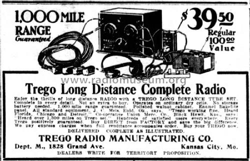 Long Distance Receiver ; Trego Radio Manuf. (ID = 2378522) Radio