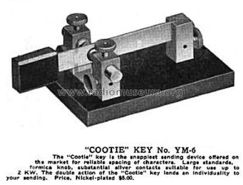 Cootie Key No. YM-6; Tri-City Radio (ID = 1385022) Morse+TTY