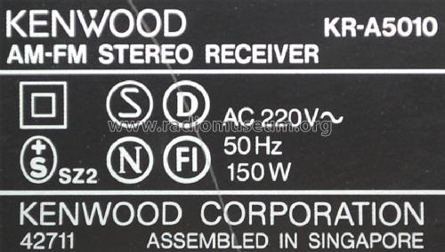 AM-FM Stereo Receiver KR-A5010; Kenwood, Trio- (ID = 1595782) Radio