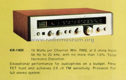 AM/FM Stereo Receiver KR-1400; Kenwood, Trio- (ID = 2087601) Radio