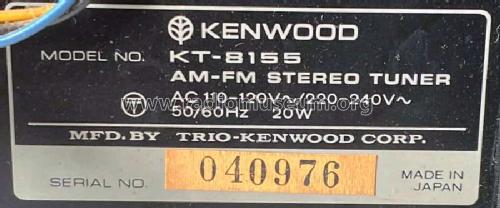 AM-FM Stereo Tuner KT-8155; Kenwood, Trio- (ID = 2613398) Radio