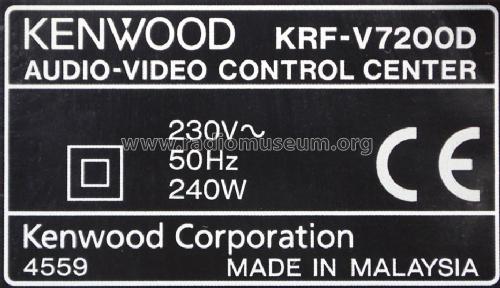 Audio-Video Control Center KRF-V7200D; Kenwood, Trio- (ID = 1817333) Radio