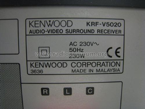 Audio-Video Surround Receiver KRF-V5020; Kenwood, Trio- (ID = 2027554) Radio