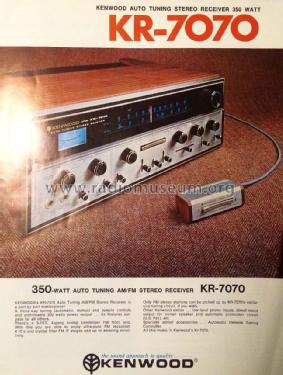 Auto Tuning Stereo Receiver KR-7070; Kenwood, Trio- (ID = 1603500) Radio