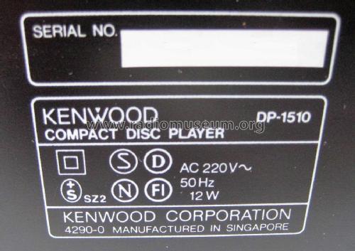 Compact Disc Player DP-1510; Kenwood, Trio- (ID = 1991599) Sonido-V