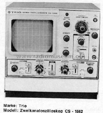 Dual Channel Oscilloscope CS-1562; Kenwood, Trio- (ID = 887415) Equipment