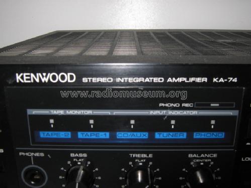Stereo Integrated Amplifier KA74; Kenwood, Trio- (ID = 1473350) Ampl/Mixer