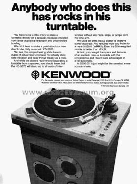 Full-Automatic Direct Drive Turntable KD-5070; Kenwood, Trio- (ID = 1175126) R-Player