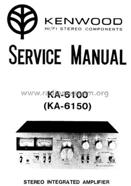 Stereo Integrated Amplifier KA-6150; Kenwood, Trio- (ID = 1784671) Ampl/Mixer