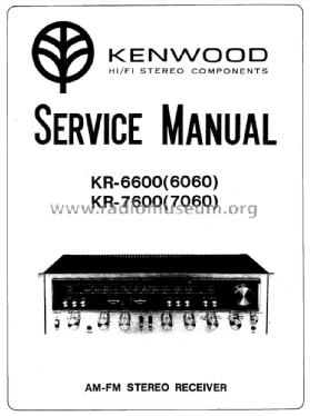 AM-FM Stereo Receiver KR-6600; Kenwood, Trio- (ID = 1759862) Radio