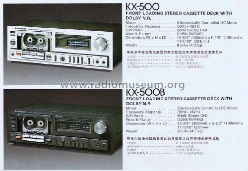 Stereo Cassette Deck KX-500; Kenwood, Trio- (ID = 771472) R-Player