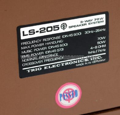 LS-205; Kenwood, Trio- (ID = 1996429) Speaker-P