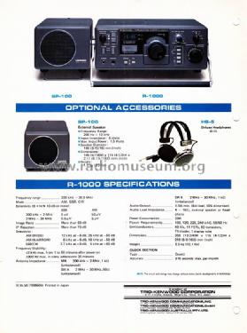 R-1000; Kenwood, Trio- (ID = 1677231) Amateur-R