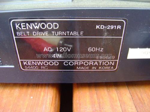 Semi Automatic Turntable KD-291R; Kenwood, Trio- (ID = 2025826) R-Player