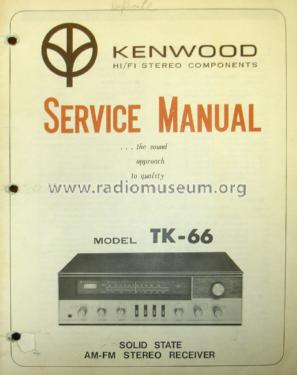 Solid State AM-FM Stereo Receiver TK-66; Kenwood, Trio- (ID = 1540627) Radio
