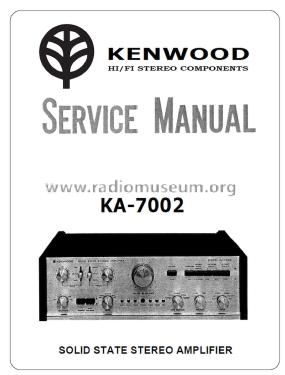 Solid State Stereo Amplifier KA-7002; Kenwood, Trio- (ID = 1784656) Ampl/Mixer