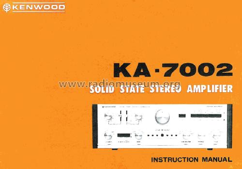 Solid State Stereo Amplifier KA-7002; Kenwood, Trio- (ID = 1784664) Verst/Mix