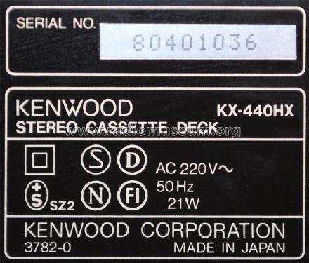 Stereo Cassette Deck KX-440 HX; Kenwood, Trio- (ID = 1335122) R-Player