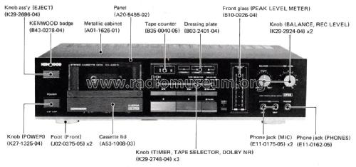 Stereo Cassette Deck KX-440 HX; Kenwood, Trio- (ID = 2329779) R-Player