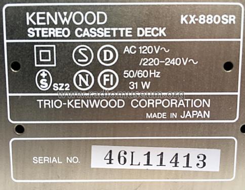 Stereo Cassettte Deck KX-880SR; Kenwood, Trio- (ID = 2373906) R-Player