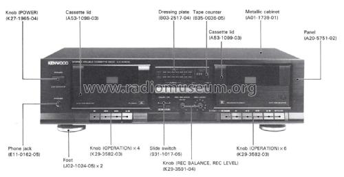 Stereo Double Cassette Deck KX-W4010; Kenwood, Trio- (ID = 2330044) R-Player