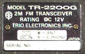 TR-2200G; Kenwood, Trio- (ID = 995180) Amat TRX