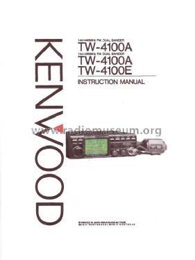 TW-4100E; Kenwood, Trio- (ID = 1582076) Amat TRX