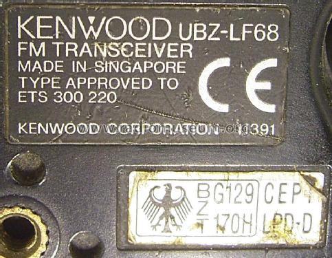FM-Transceiver UBZ-LF68; Kenwood, Trio- (ID = 2511238) Citizen
