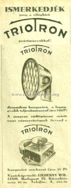 Triotron Dynamic Speaker ; Schrack Triotron; (ID = 1905306) Speaker-P