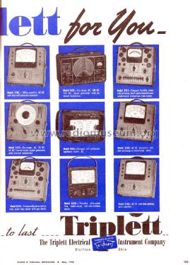 Volt-Ohm-Milliammeter 625-N; Triplett Electrical (ID = 1086112) Equipment