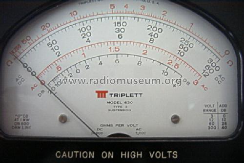 Volt-Ohm-Meter 630; Triplett Electrical (ID = 144903) Equipment