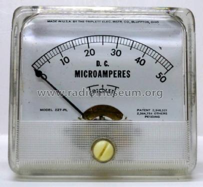 D.C. Microamperes Panel Meter 227-PL; Triplett Electrical (ID = 2186013) Ausrüstung