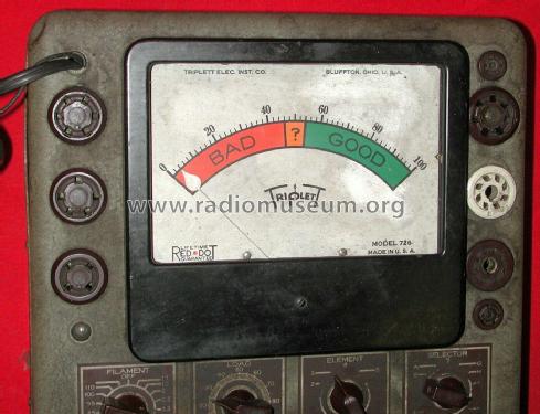 Tube Tester 1612; Triplett Electrical (ID = 2626649) Equipment