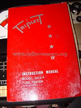 Tube Tester 3413-A; Triplett Electrical (ID = 1813551) Ausrüstung