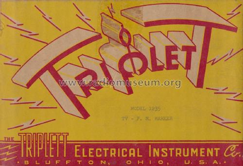 TV F. M. Marker Model 1235; Triplett Electrical (ID = 2669106) Equipment