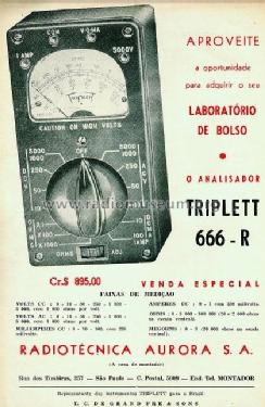 Volt-Ohm-Meter 666-R; Triplett Electrical (ID = 1900422) Equipment