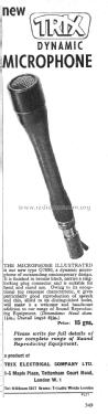 Dynamic Microphone G7850; Trix Brand, Lever (ID = 1758946) Microphone/PU