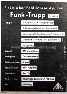 Funk-Trupp B Gerät; Trix Vereinigte (ID = 451640) Morse+TTY