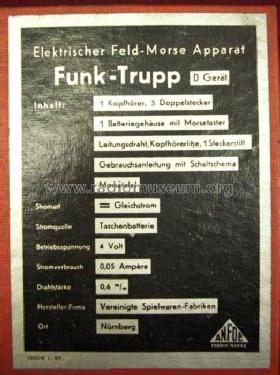 Funk-Trupp D Gerät; Trix Vereinigte (ID = 756580) Morse+TTY