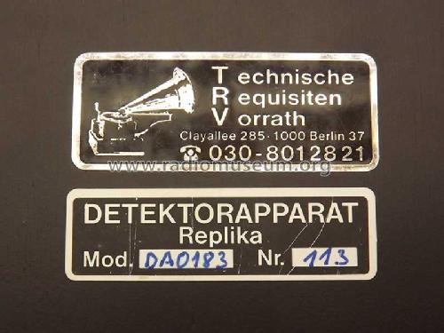 Nachbau Nora Detektorapparat DA0183; TRV, Technische (ID = 1961654) Detektor