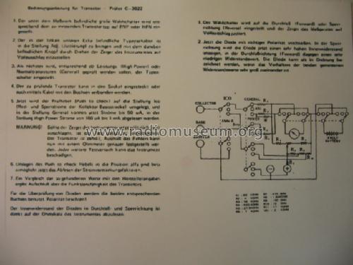 Transistor-Tester C-3022; TTC Quality (ID = 999993) Equipment