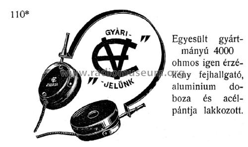 Headphones 4000 Ohm; Tungsram; Budapest (ID = 2231656) Lautspr.-K